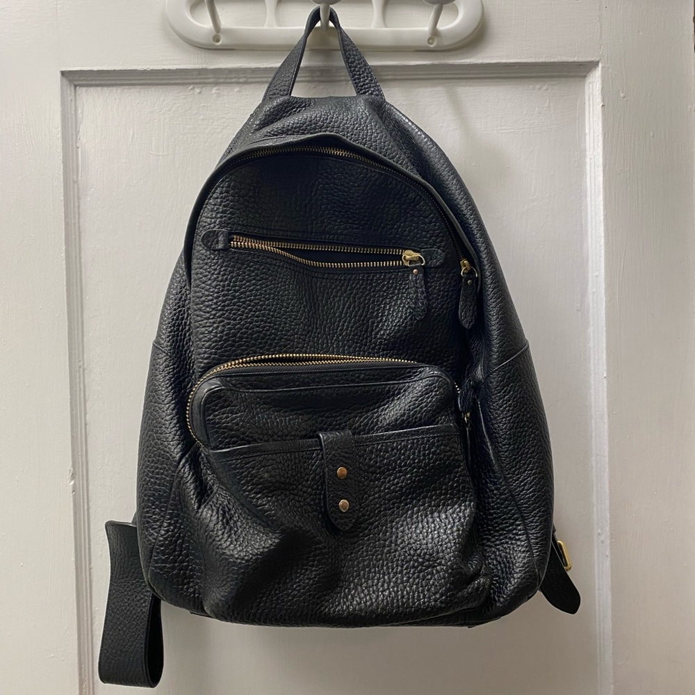 Cole Haan Pebbled Large Leather Backpack Black Bag Women’s Everyday Work Travel